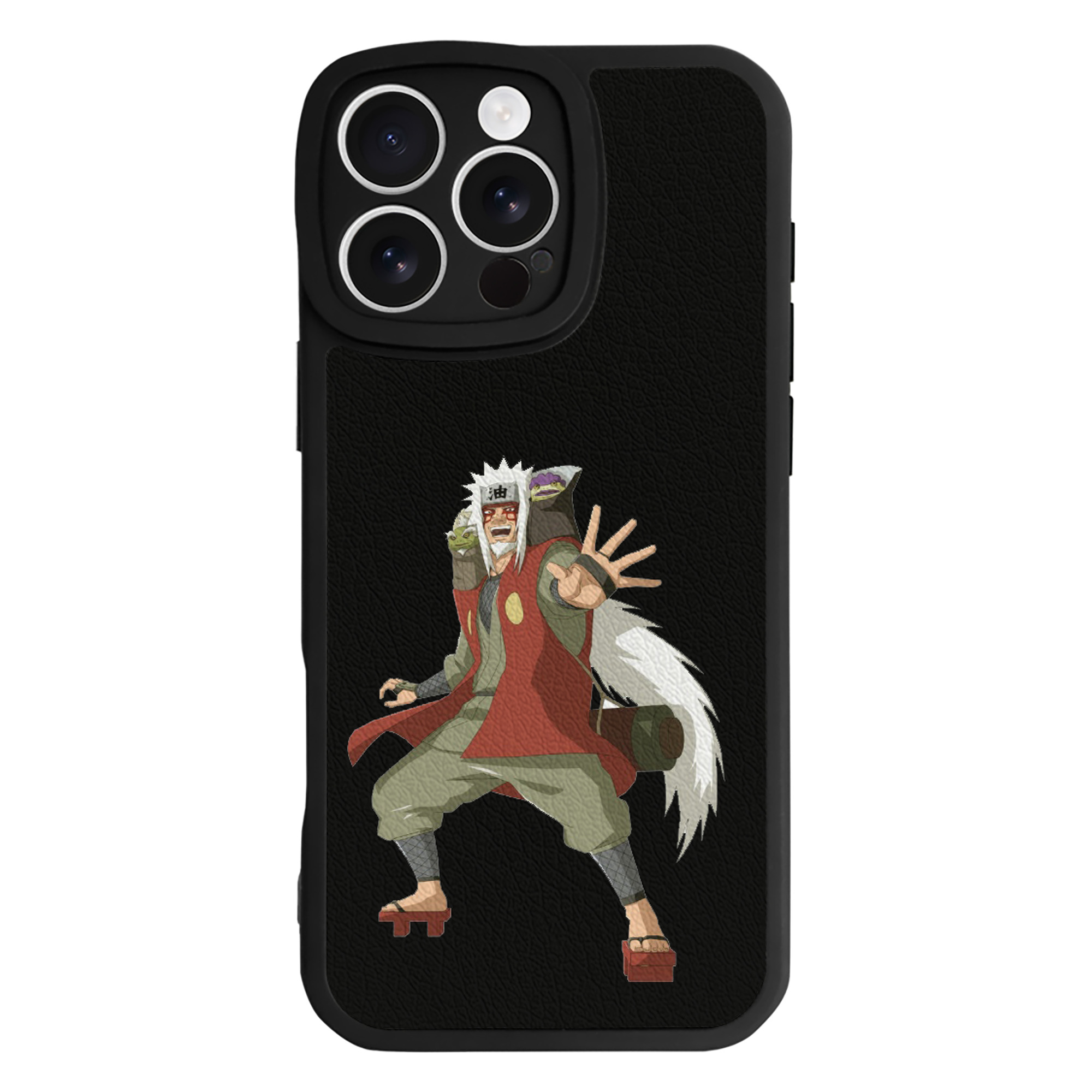 （画像用） NARUTO -ナルト- 自来也（じらいや） Jiraiya 【iPhone 16シリーズ対応】シリコンスマホケース（レザー調） 材質：シリコン